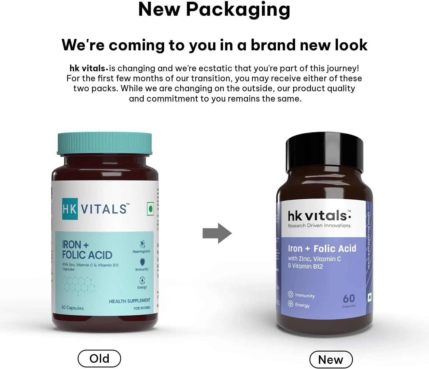 مکمل آهن + اسید فولیک اچ کی ویتالز (60 کپسول) | حاوی زینک، ویتامین C و ویتامین B12، پشتیبانی از خونسازی | ایمنی و انرژی مکمل آهن + اسید فولیک اچ کی ویتالز (60 کپسول) | حاوی زینک، ویتامین C و ویتامین B12، پشتیبانی از خونسازی | ایمنی و انرژی