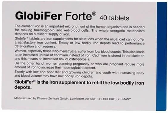 Globifer Forte Iron Supplement Tablets 40's