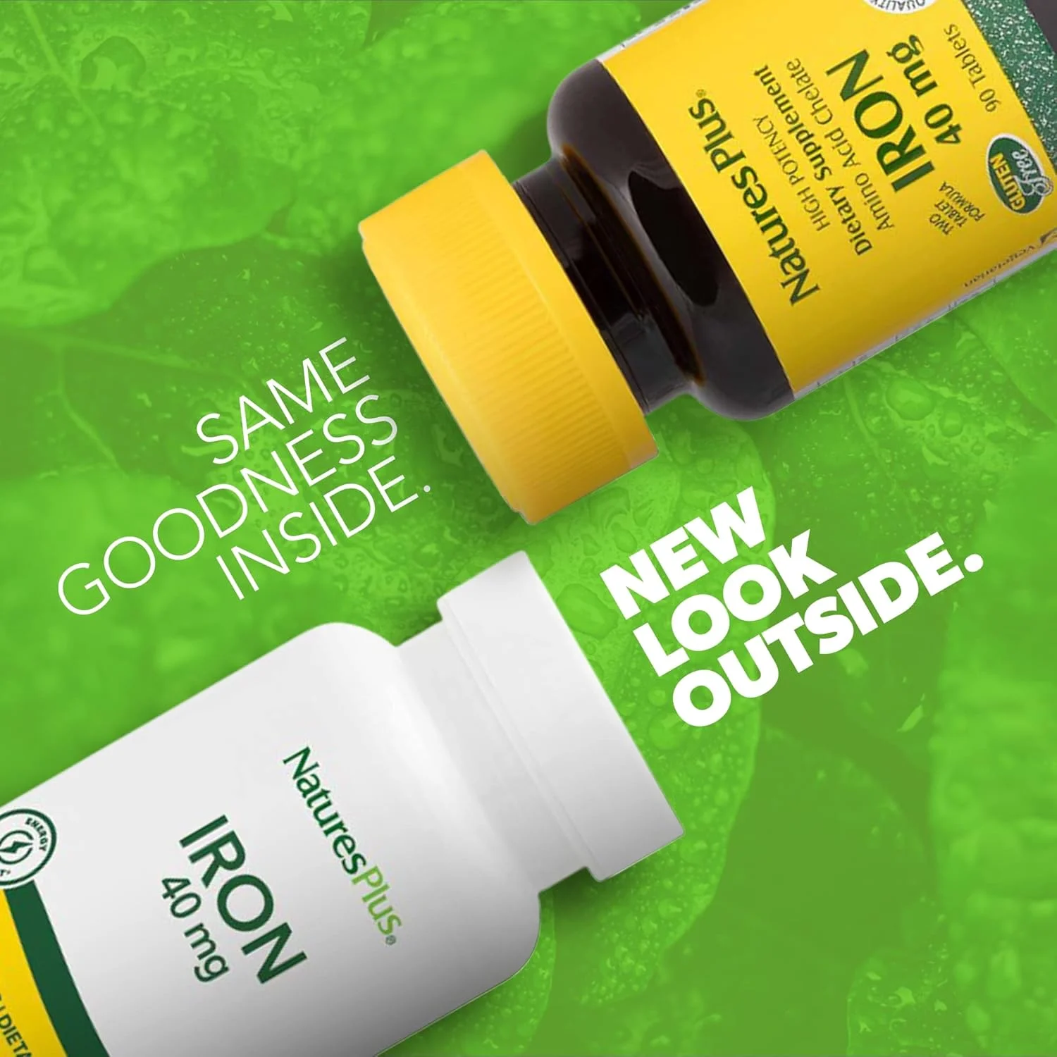 نِیچرز پلاس آهن 40 میلی گرم با آمینو اسید کلات، 90 قرص - برای تقویت سلامت عضلات، افزایش تمرکز و قدرت حافظه