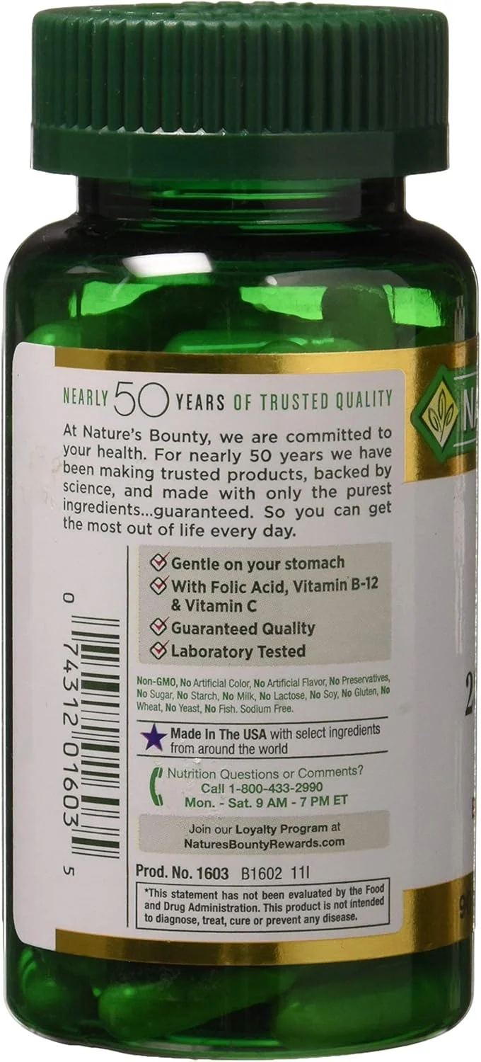 نچر بونتی آهن ملایم 90 کپسول نچر بونتی آهن ملایم 90 کپسول