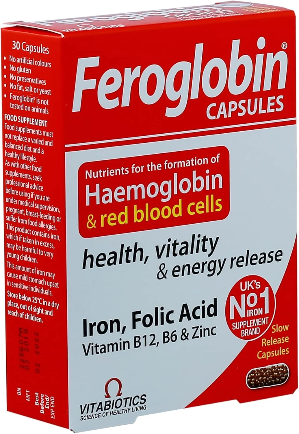 ویتا بیوتیکس فروگلوبین B12، 30 کپسول