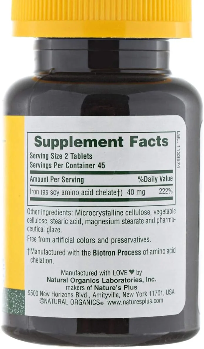 نچرالز پلاس آهن 40 میلی گرم با آمینو اسید کلات، 90 قرص - برای تقویت سلامت عضلات، افزایش تمرکز و قدرت حافظه نچرالز پلاس آهن 40 میلی گرم با آمینو اسید کلات، 90 قرص - برای تقویت سلامت عضلات، افزایش تمرکز و قدرت حافظه