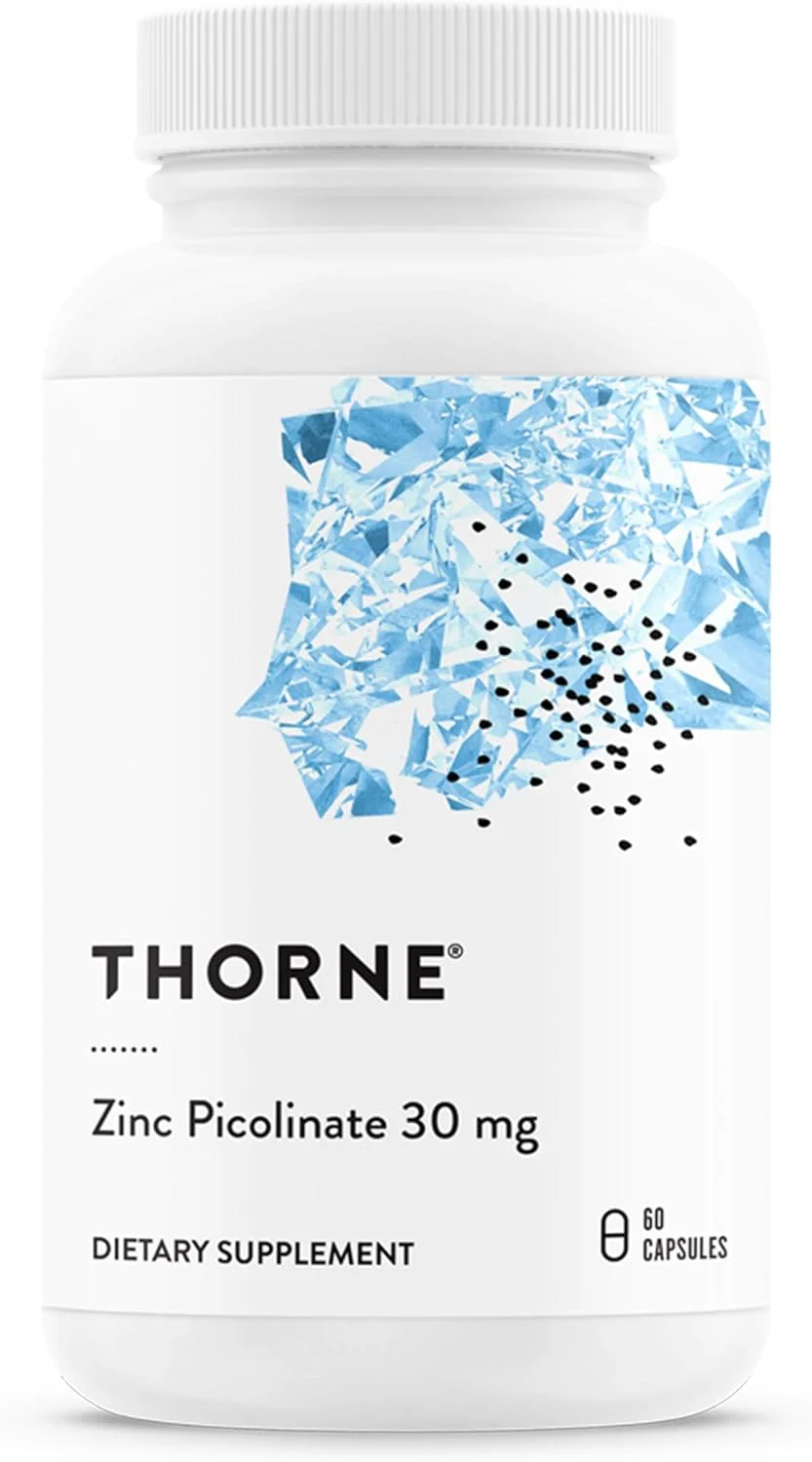 THORNE Zinc Picolinate 30 میلی گرم - مکمل زینک با جذب بالا برای رشد و عملکرد سیستم ایمنی - 60 کپسول