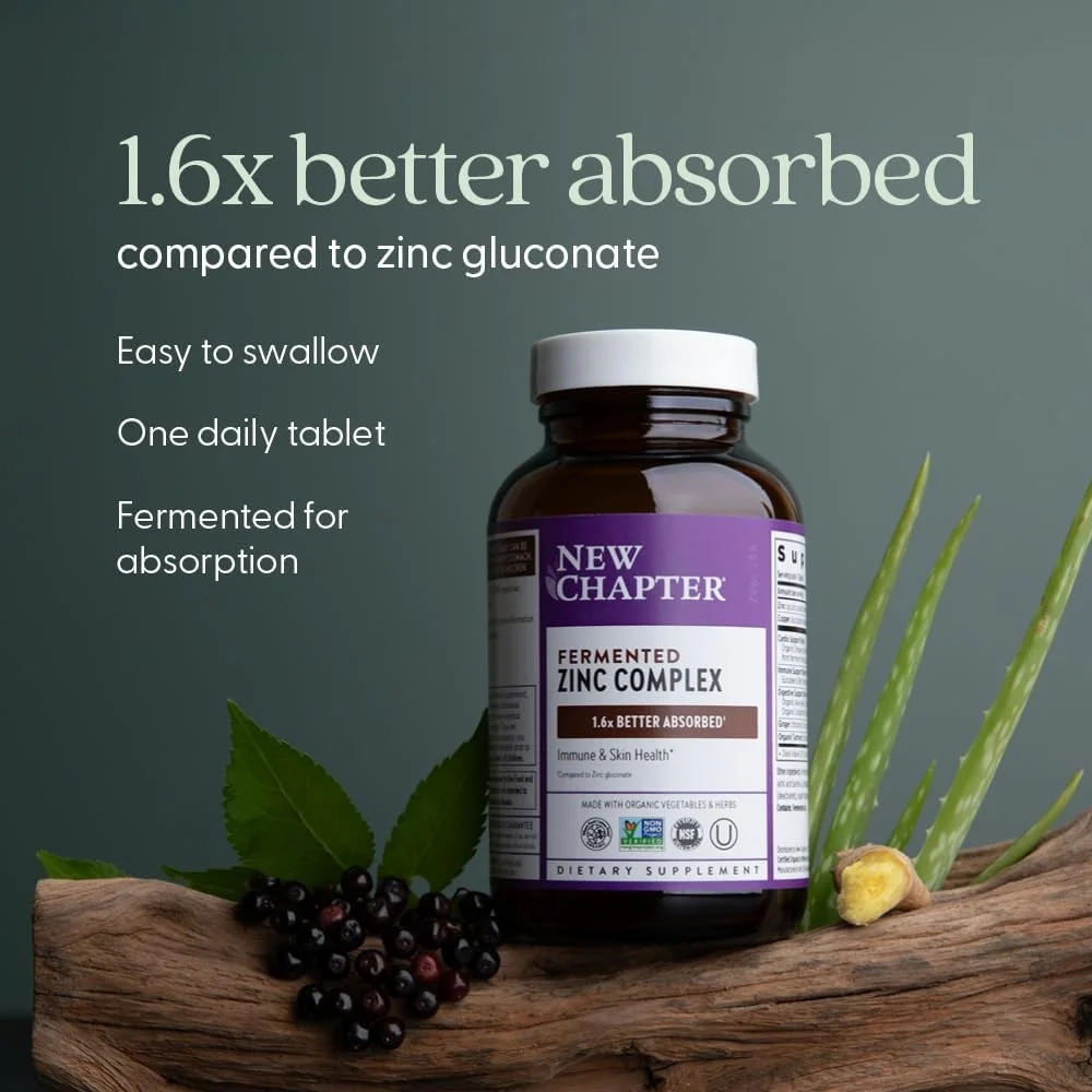 مکمل زینک، کمپلکس زینک تخمیر شده نیو چپتر، یک عدد در روز برای حمایت از سیستم ایمنی + سلامت پوست + مواد غیر تراریخته، بلع و هضم آسان، 60 عدد (تامین 2 ماهه) مکمل زینک، کمپلکس زینک تخمیر شده نیو چپتر، یک عدد در روز برای حمایت از سیستم ایمنی + سلامت پوست + مواد غیر تراریخته، بلع و هضم آسان، 60 عدد (تامین 2 ماهه)