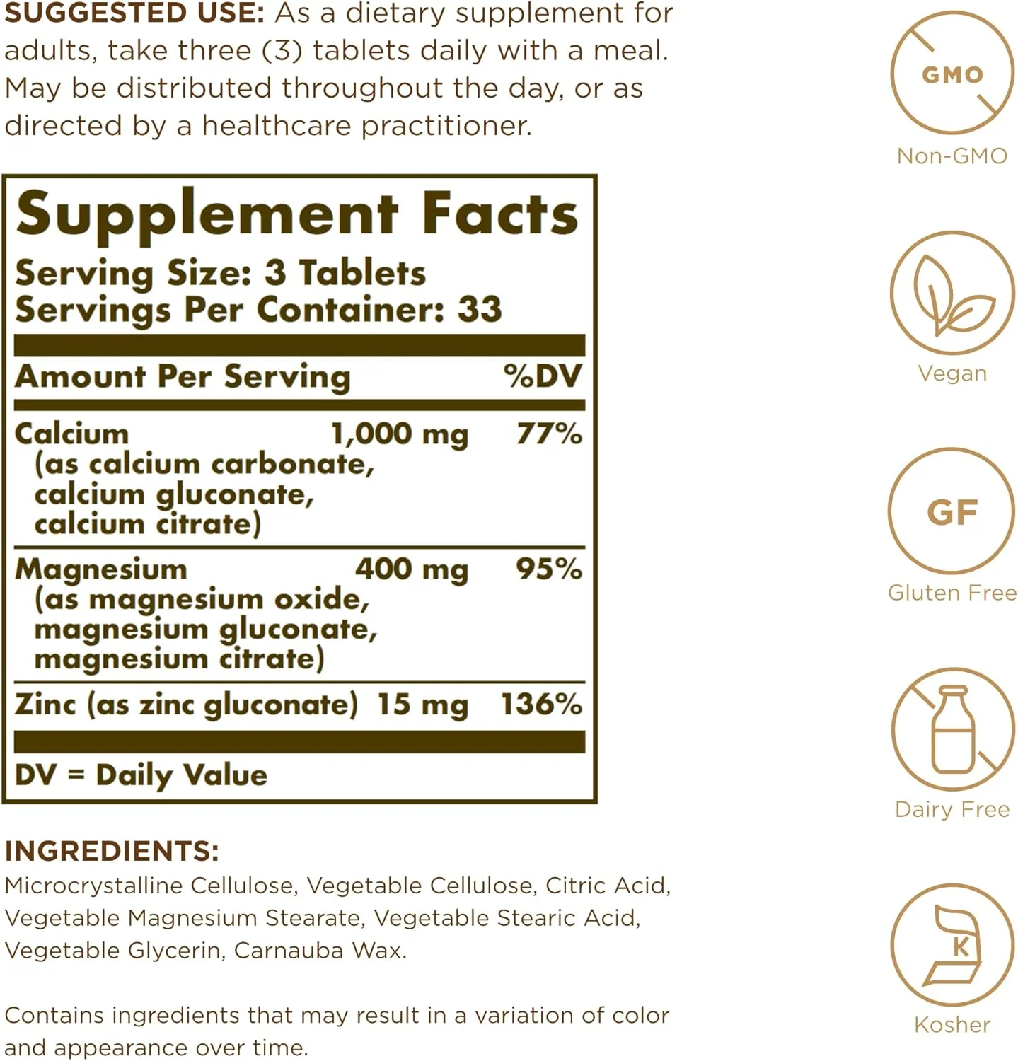سلگار کلسیم منیزیم به همراه زینک 100 عددی (بسته 2 عددی) سلگار کلسیم منیزیم به همراه زینک 100 عددی (بسته 2 عددی)