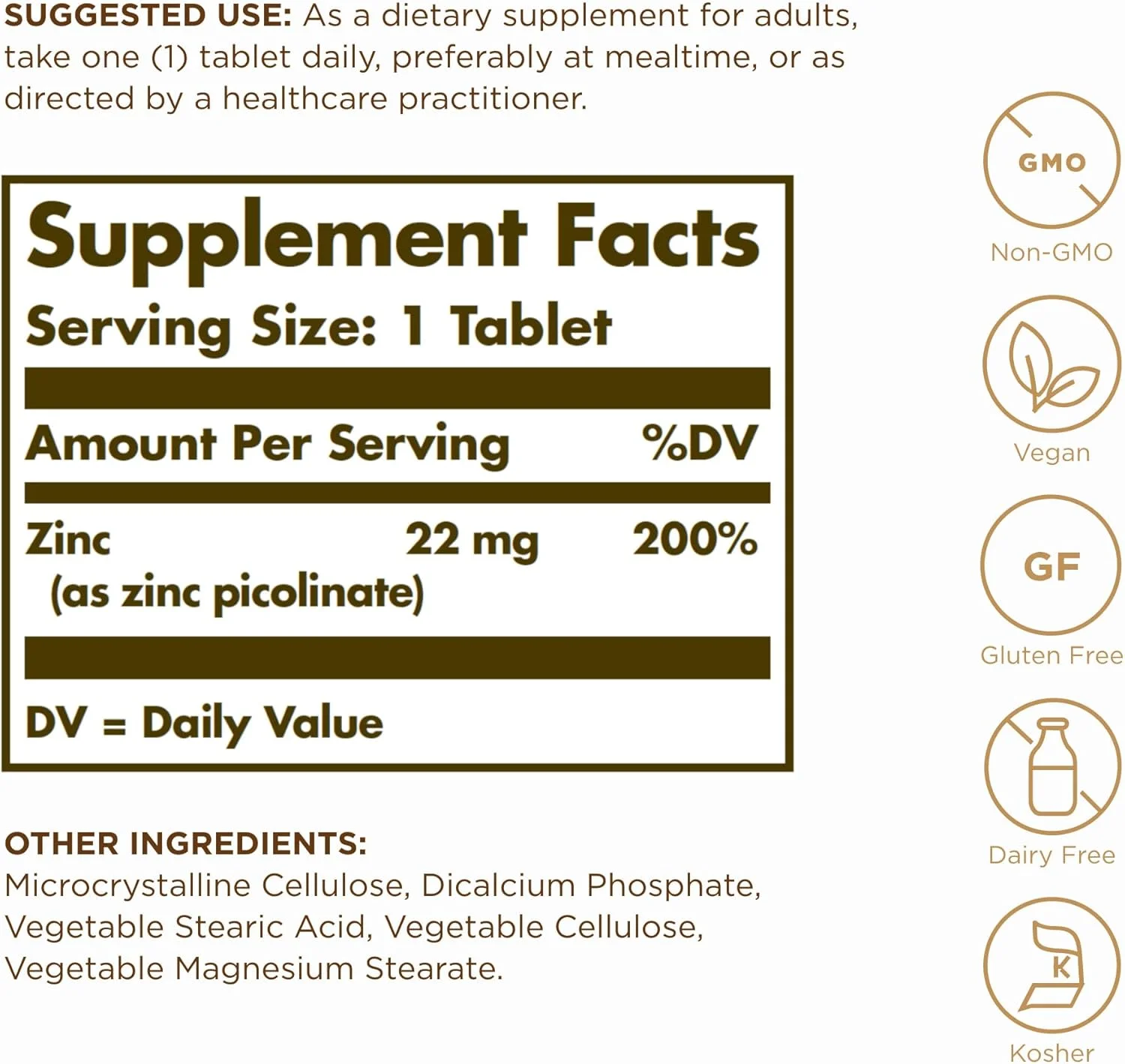 مکمل مواد معدنی پیکولینات روی سولگار، 22 میلی گرم (100 قرص، 3 بطری) مکمل مواد معدنی پیکولینات روی سولگار، 22 میلی گرم (100 قرص، 3 بطری)