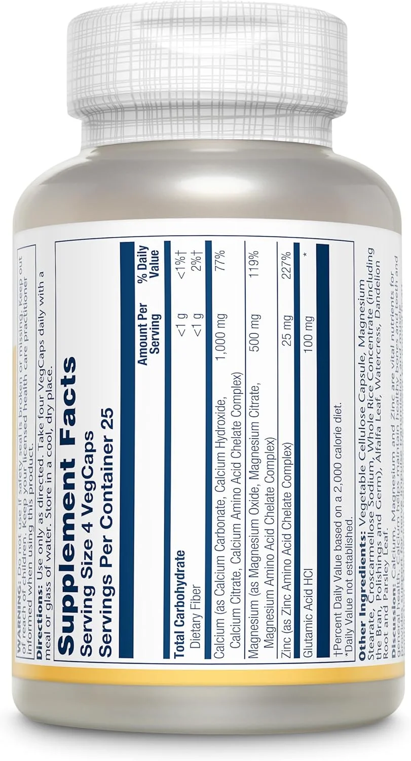 کلسیم منیزیم زینک سولارای، 100 کپسول گیاهی کلسیم منیزیم زینک سولارای، 100 کپسول گیاهی