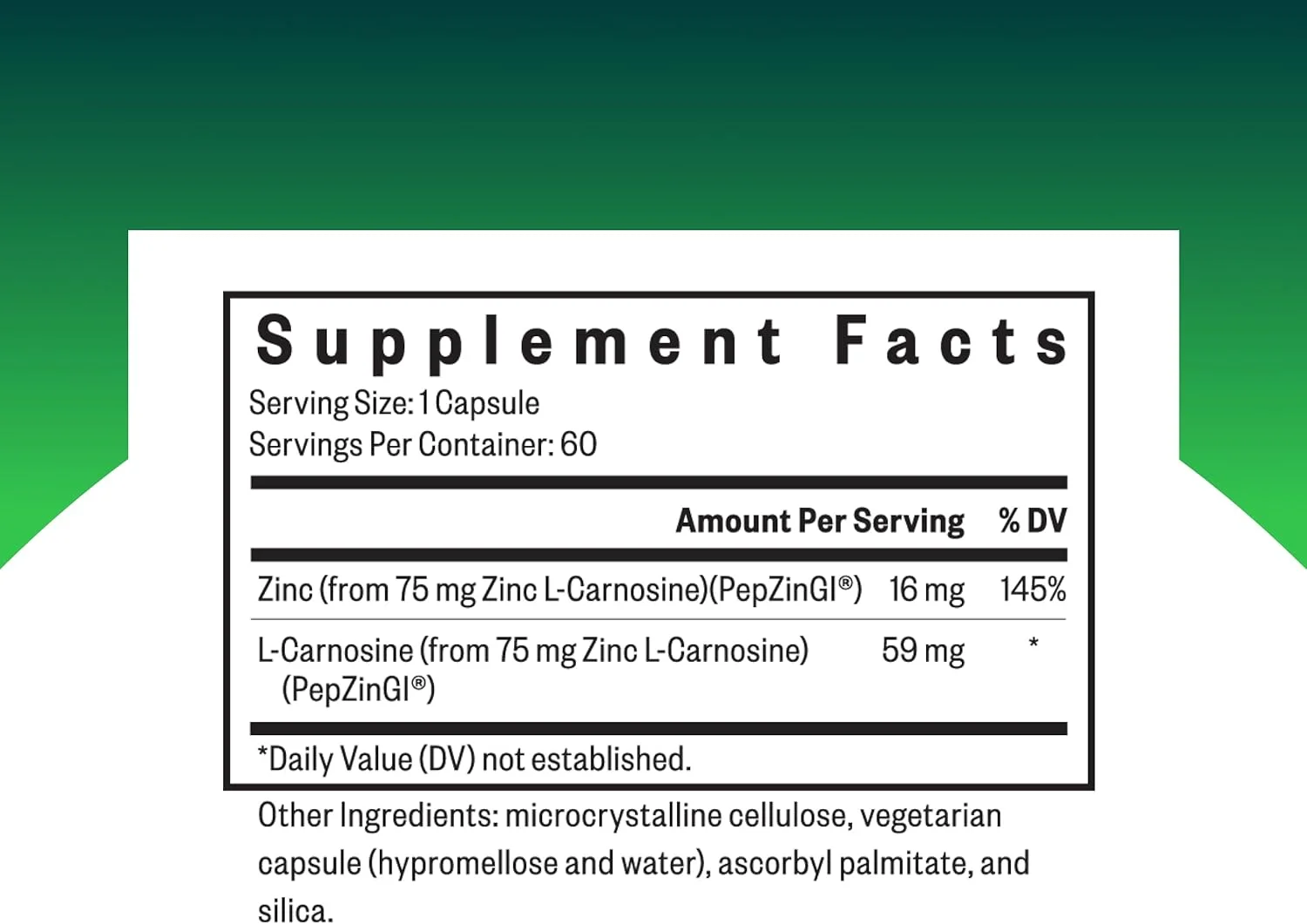 زینک کارنوزین Seeking Health، ۱۶ میلی گرم زینک ال-کارنوزین، پشتیبانی از سیستم ایمنی سالم و سلامت دستگاه گوارش، آنتی اکسیدان، گیاهی و وگان (۶۰ کپسول) زینک کارنوزین Seeking Health، ۱۶ میلی گرم زینک ال-کارنوزین، پشتیبانی از سیستم ایمنی سالم و سلامت دستگاه گوارش، آنتی اکسیدان، گیاهی و وگان (۶۰ کپسول)