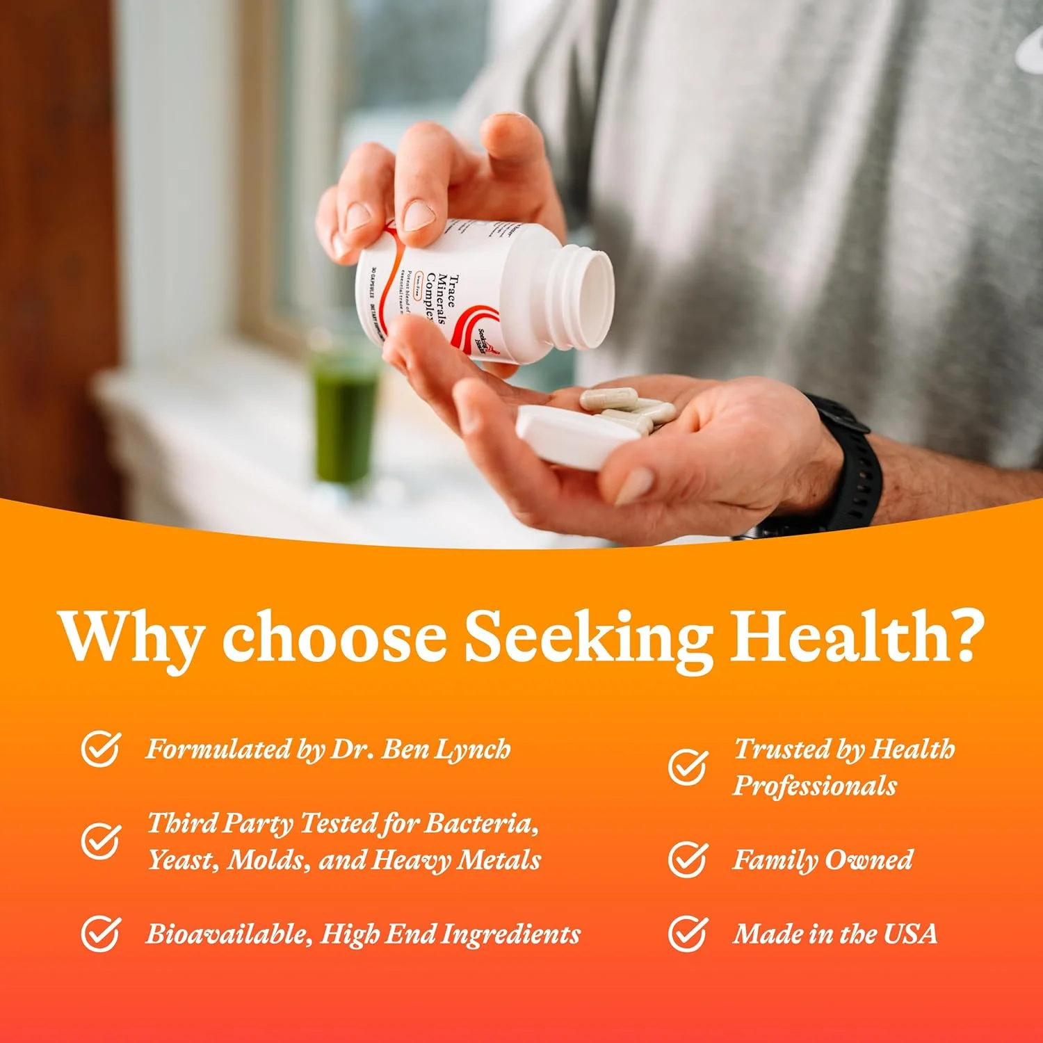 کمپلکس مواد معدنی کمیاب Seeking Health، مکمل 10 ماده معدنی کمیاب ضروری، ید، روی، مس، سلنیوم، منگنز، پتاسیم، عصاره دم اسب، پشتیبانی از سیستم ایمنی، گیاهی (30 کپسول)