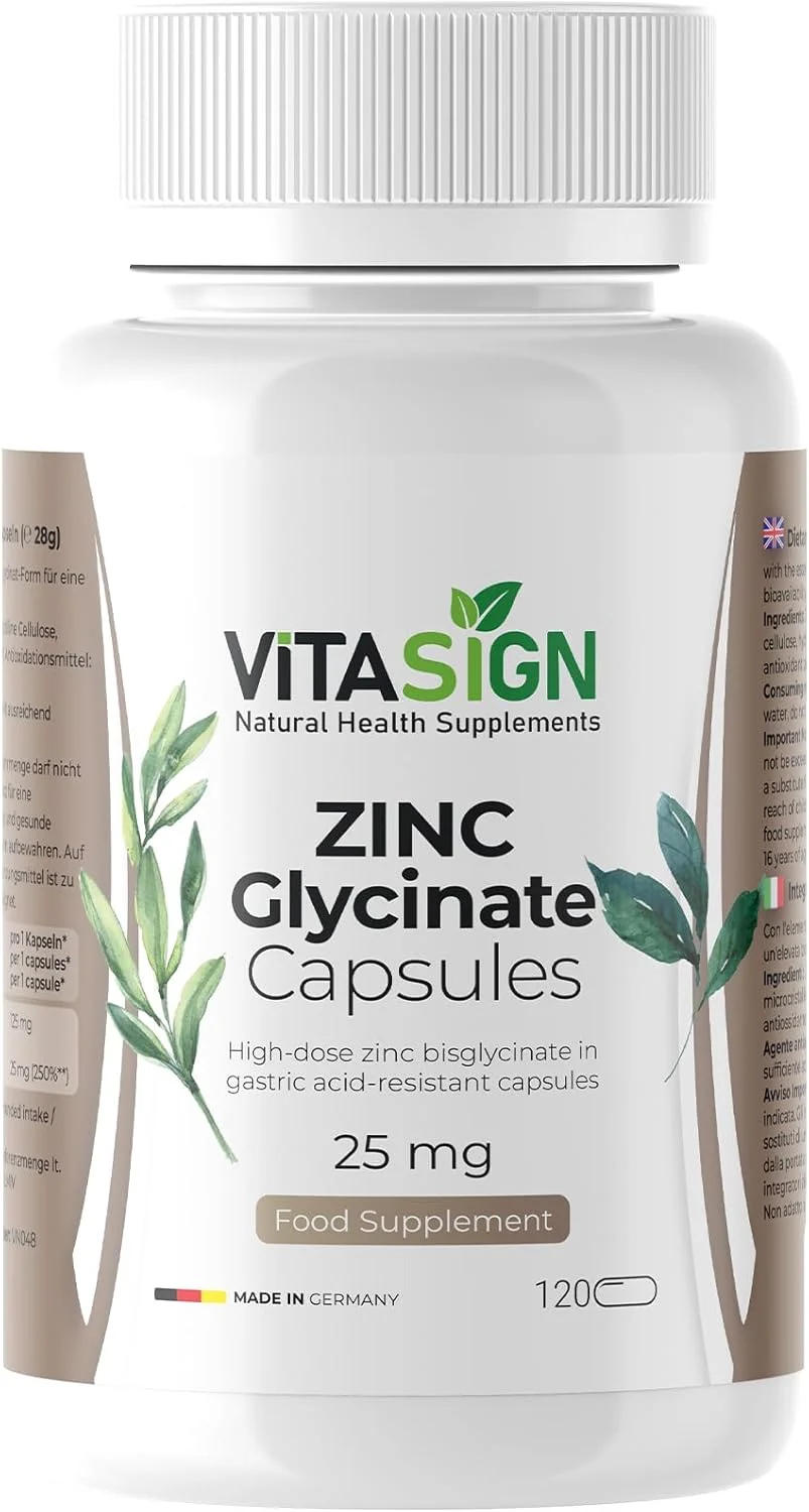 کپسول های گلیسینات روی ممتاز، 25 میلی گرم، مکمل حمایت از سیستم ایمنی کپسول های گلیسینات روی ممتاز، 25 میلی گرم، مکمل حمایت از سیستم ایمنی