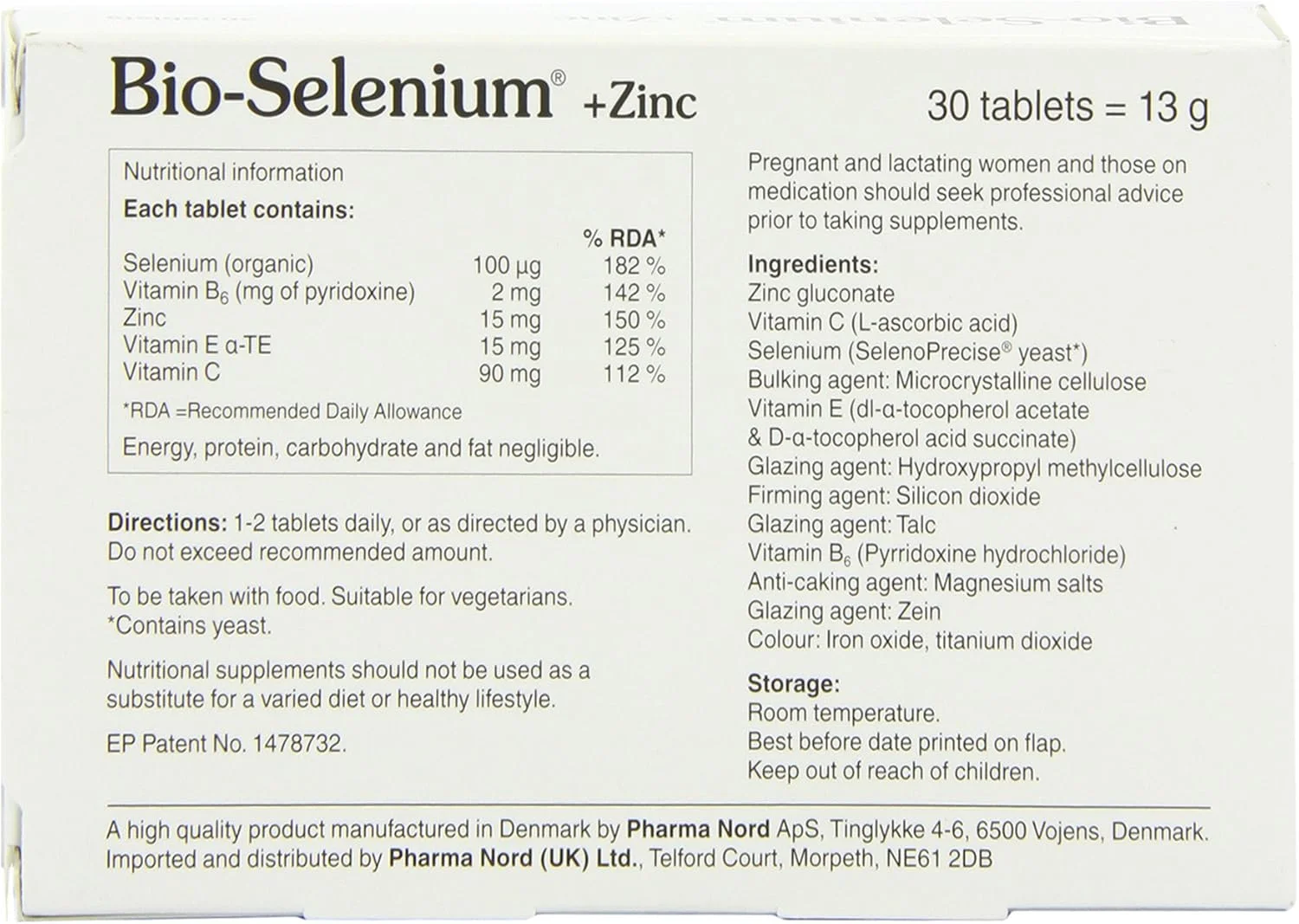 فارما نورد بایو سلنیوم + زینک 30 قرص فارما نورد بایو سلنیوم + زینک 30 قرص