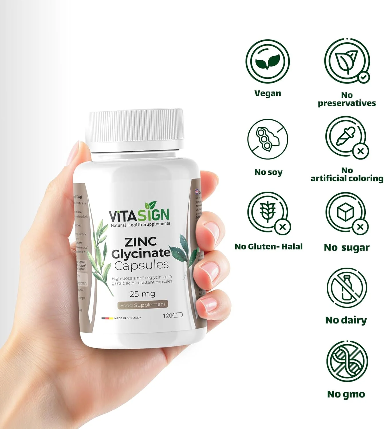 کپسول های گلیسینات روی ممتاز، 25 میلی گرم، مکمل حمایت از سیستم ایمنی کپسول های گلیسینات روی ممتاز، 25 میلی گرم، مکمل حمایت از سیستم ایمنی