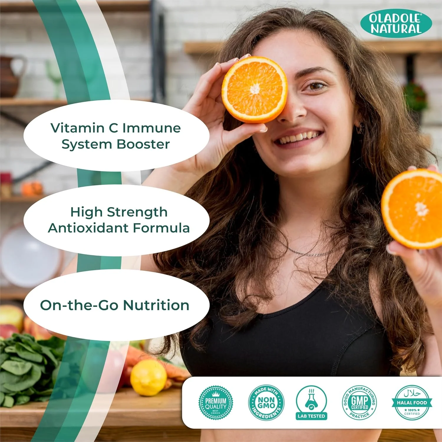 قرص جوشان ویتامین C طبیعی اولادول + زینک با طعم پرتقال - 1000 میلی گرم (20 عدد) | پشتیبانی از سیستم ایمنی، افزایش آنتی اکسیدان، تولید کلاژن، سلامت پوست | فرمول غیر GMO و بدون گلوتن قرص جوشان ویتامین C طبیعی اولادول + زینک با طعم پرتقال - 1000 میلی گرم (20 عدد) | پشتیبانی از سیستم ایمنی، افزایش آنتی اکسیدان، تولید کلاژن، سلامت پوست | فرمول غیر GMO و بدون گلوتن