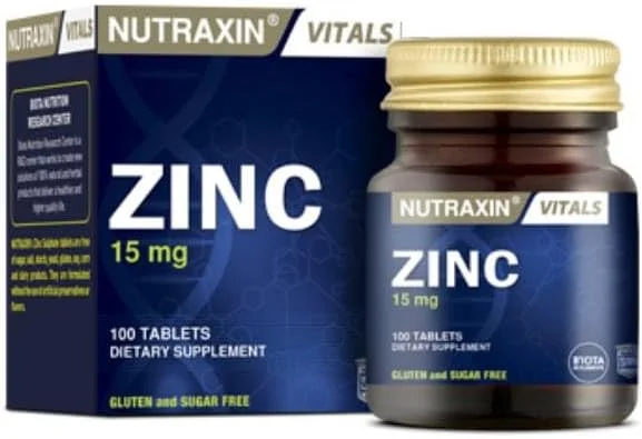 مکمل غذایی زینک نوتراکسین، 15 میلی گرم، 100 قرص، بدون گلوتن و شکر