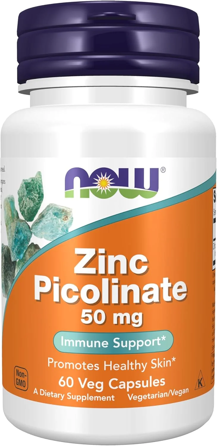 Now Foods زینک پیکولینات، 50 میلی گرم، 60 کپسول گیاهی