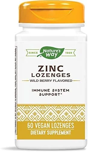 قرص مکیدنی زینک با طعم توت طبیعی Nature's Way، 60 عدد