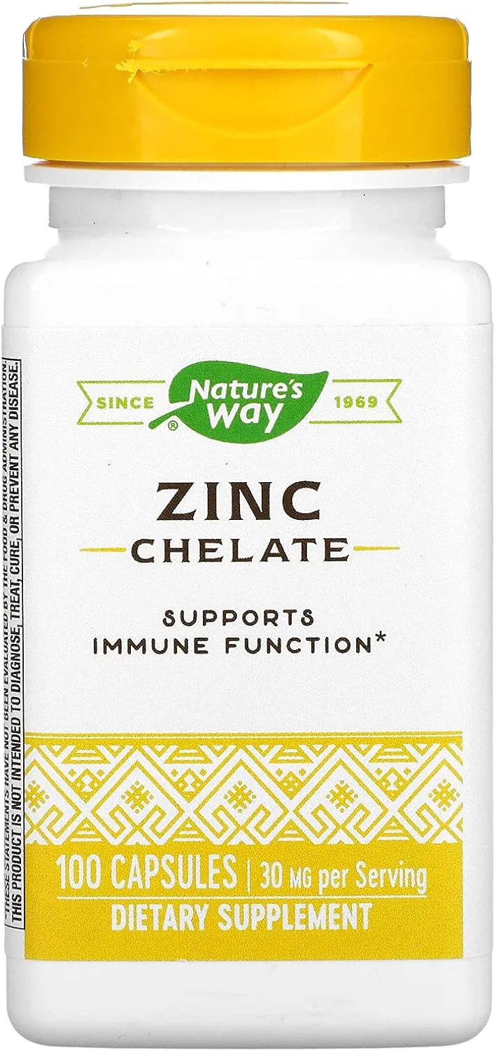 Nature's Way زینک کلات، 30 میلی گرم، 100 کپسول