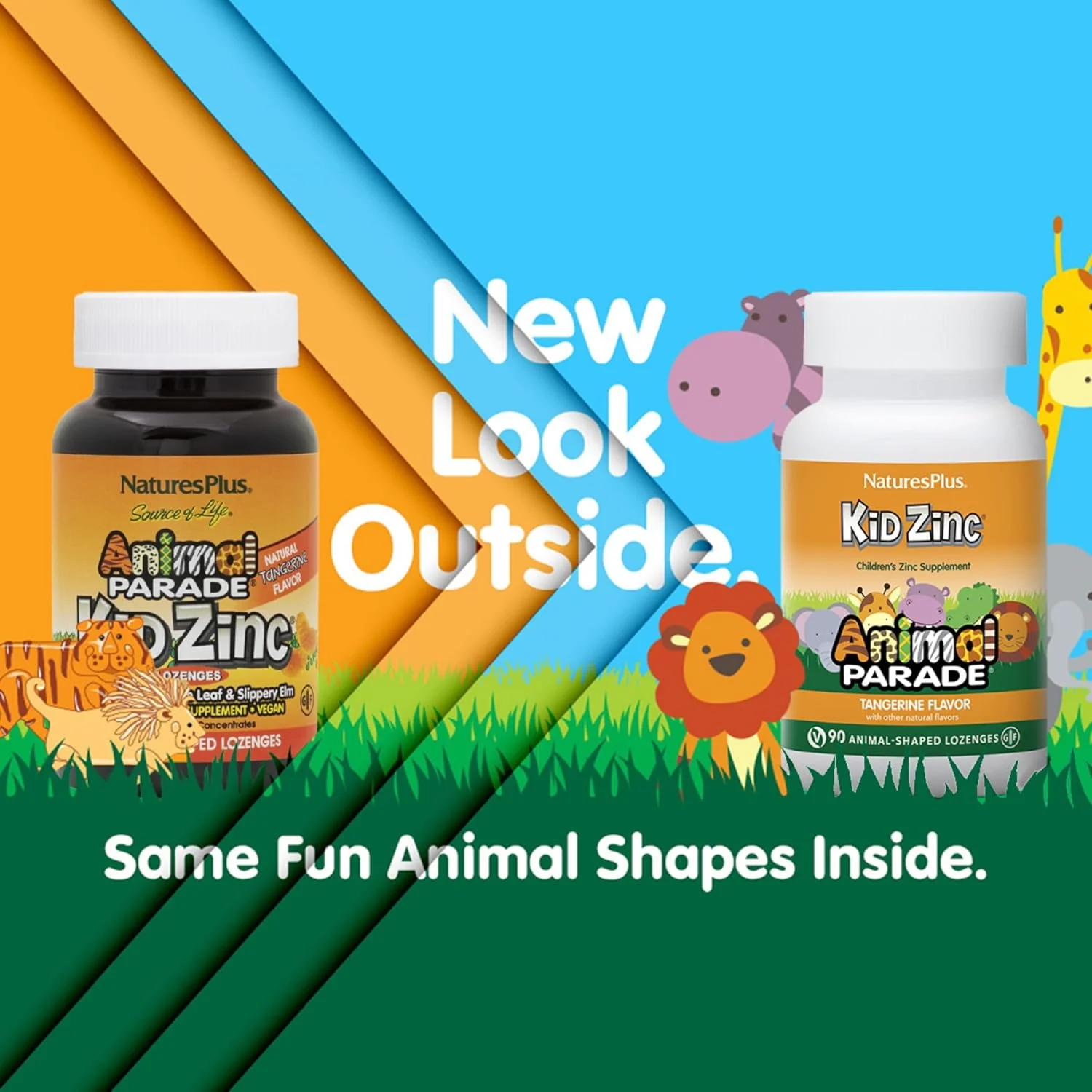 قرص مکیدنی زینک کودکان نیچرز پلاس Animal Parade - زینک و ویتامین C با طعم پرتقال ماندارین، زنجبیل، برگ زیتون - تقویت بینایی، شناختی و سیستم ایمنی - وگان، بدون گلوتن - 90 قرص به شکل حیوانات قرص مکیدنی زینک کودکان نیچرز پلاس Animal Parade - زینک و ویتامین C با طعم پرتقال ماندارین، زنجبیل، برگ زیتون - تقویت بینایی، شناختی و سیستم ایمنی - وگان، بدون گلوتن - 90 قرص به شکل حیوانات