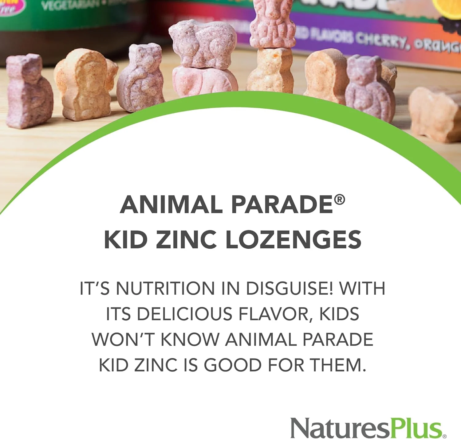 قرص مکیدنی زینک کودکان نیچرز پلاس Animal Parade - زینک و ویتامین C با طعم پرتقال ماندارین، زنجبیل، برگ زیتون - تقویت بینایی، شناختی و سیستم ایمنی - وگان، بدون گلوتن - 90 قرص به شکل حیوانات قرص مکیدنی زینک کودکان نیچرز پلاس Animal Parade - زینک و ویتامین C با طعم پرتقال ماندارین، زنجبیل، برگ زیتون - تقویت بینایی، شناختی و سیستم ایمنی - وگان، بدون گلوتن - 90 قرص به شکل حیوانات