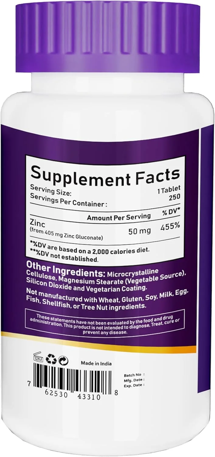 NBL NATURAL گلوکونات روی 50 میلی گرم، پشتیبانی از سلامتی، سیستم ایمنی و سلامت باروری، 250 قرص NBL NATURAL گلوکونات روی 50 میلی گرم، پشتیبانی از سلامتی، سیستم ایمنی و سلامت باروری، 250 قرص