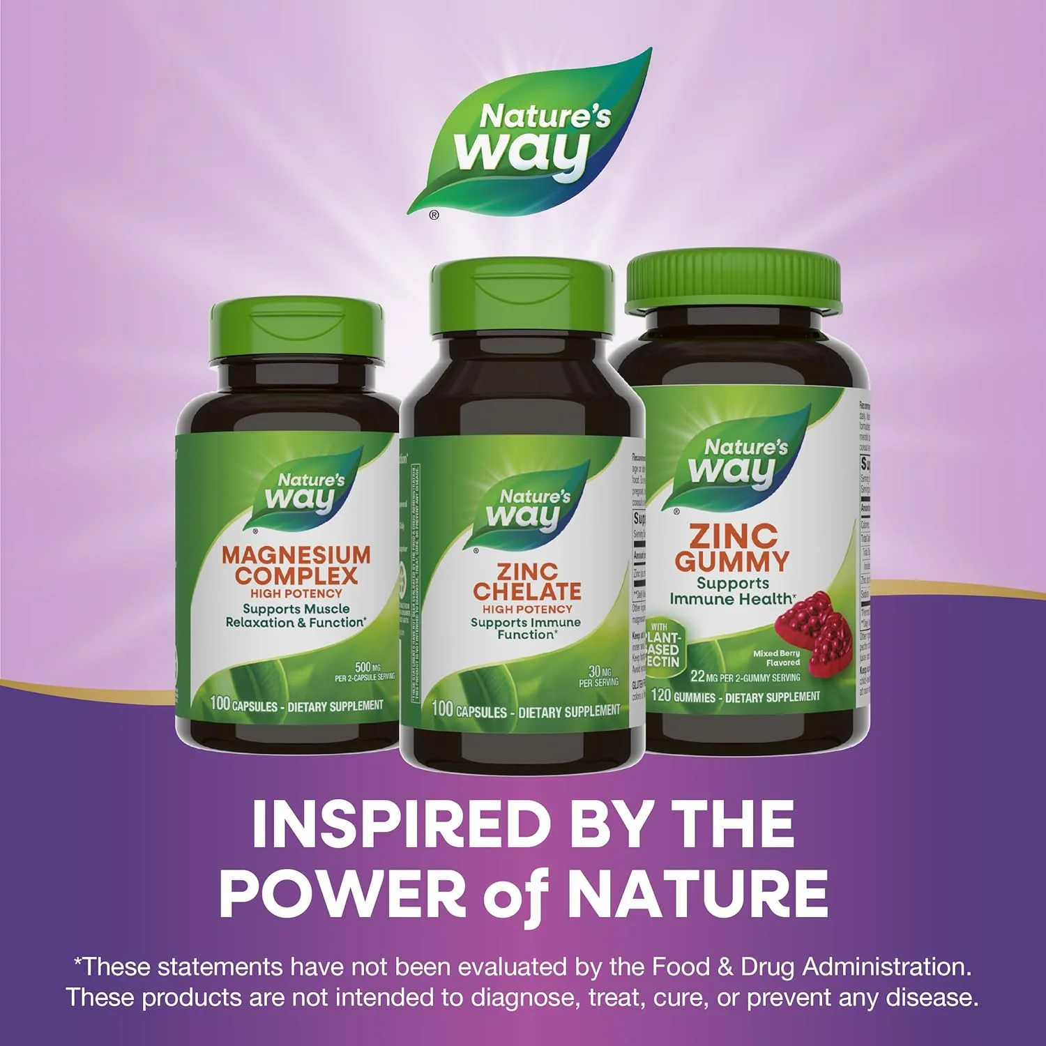 Nature's Way، زینک کلات، 30 میلی گرم، 100 کپسول Nature's Way، زینک کلات، 30 میلی گرم، 100 کپسول