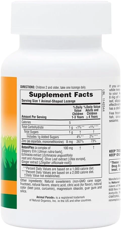 مکمل زینک کودکان Nature's Plus، 90 قرص مکیدنی با طعم نارنگی به شکل حیوانات، برای محافظت آنتی اکسیدانی روزانه، بدون گلوتن مکمل زینک کودکان Nature's Plus، 90 قرص مکیدنی با طعم نارنگی به شکل حیوانات، برای محافظت آنتی اکسیدانی روزانه، بدون گلوتن