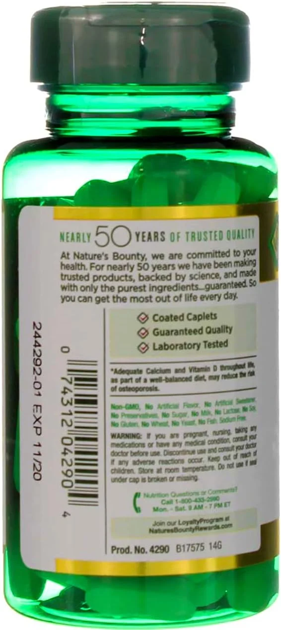 Nature's Bounty کلسیم منیزیم زینک (100 عدد کپسول) Nature's Bounty کلسیم منیزیم زینک (100 عدد کپسول)