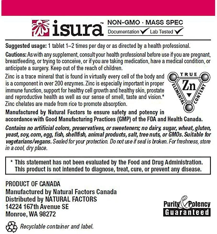 قرص زینک کلات 25 میلی گرمی نچرال فاکتورز، 90 عدد قرص زینک کلات 25 میلی گرمی نچرال فاکتورز، 90 عدد