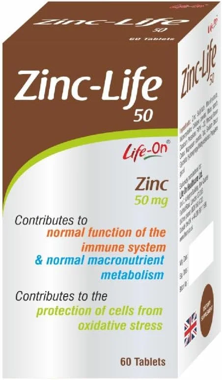 لایف آن زینک-لایف 50 میلی گرم 60 قرص