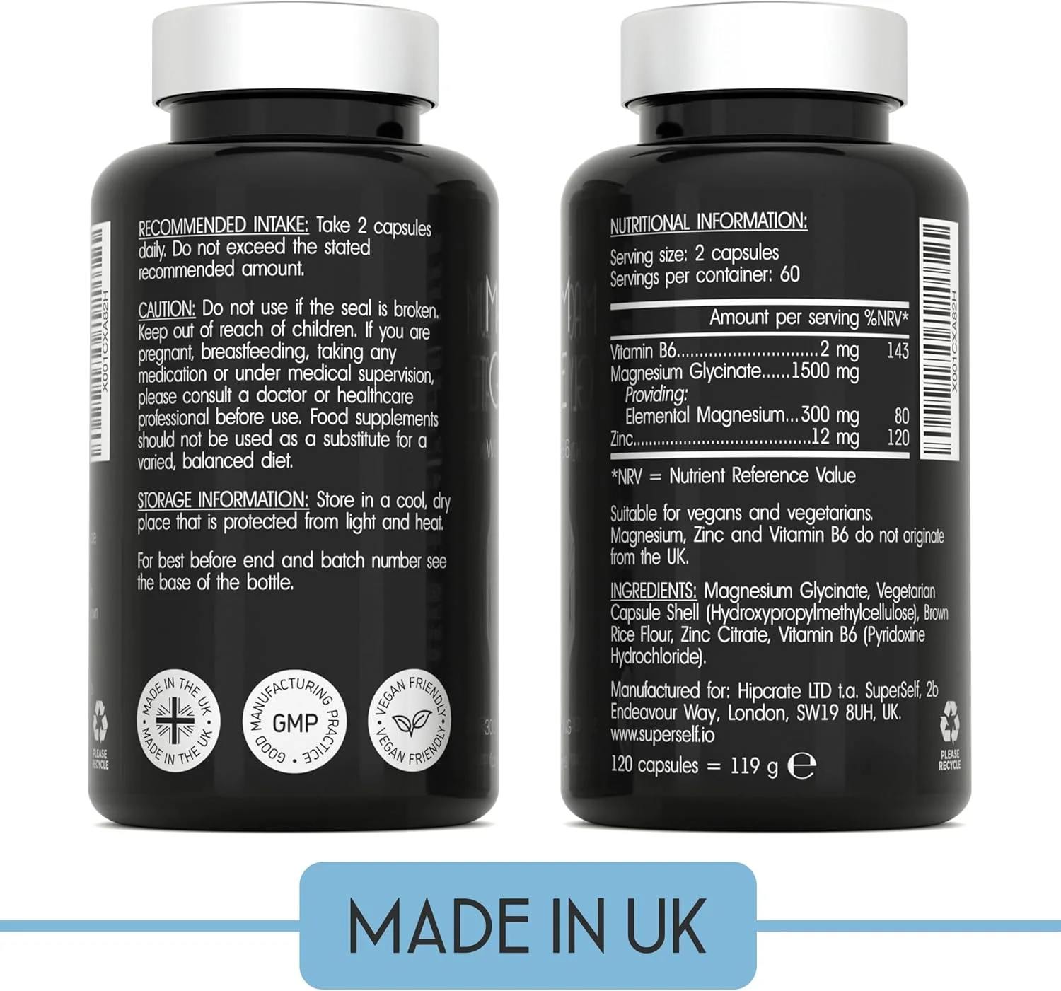 مکمل گلیسینات منیزیم - کپسول های 1500 میلی گرمی بیس گلیسینات منیزیم با زینک و ویتامین B6 - 120 قرص کمپلکس با قدرت بالا - مکمل 300 میلی گرمی کلاته شده با زینک - جذب پیشرفته - ساخت انگلستان