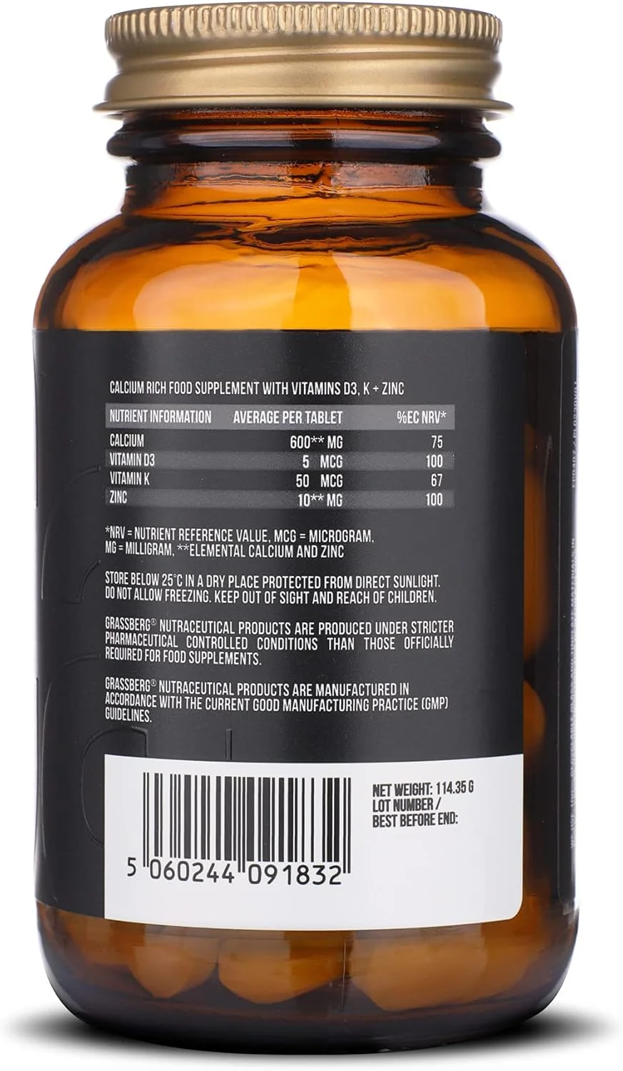 مکمل کلسیم 600 میلی گرمی گراسبرگ (60 قرص) | کربنات کلسیم با ویتامین D3، ویتامین K، روی | پشتیبانی از استخوان و سیستم ایمنی برای مردان و زنان | بطری شیشه ای سازگار با محیط زیست | برند بریتانیایی مکمل کلسیم 600 میلی گرمی گراسبرگ (60 قرص) | کربنات کلسیم با ویتامین D3، ویتامین K، روی | پشتیبانی از استخوان و سیستم ایمنی برای مردان و زنان | بطری شیشه ای سازگار با محیط زیست | برند بریتانیایی