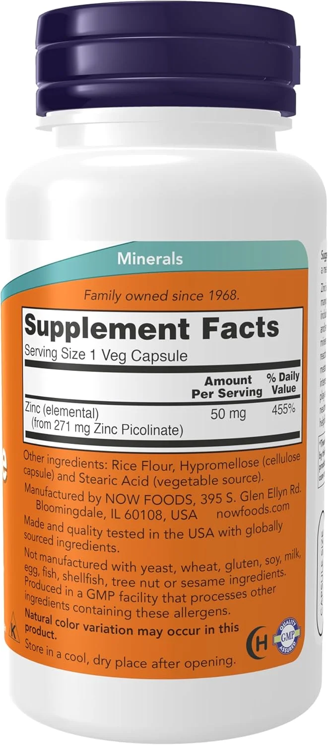 کپسول های زینک پیکولینات 50 میلی گرم ناو فودز، 120 عدد کپسول های زینک پیکولینات 50 میلی گرم ناو فودز، 120 عدد