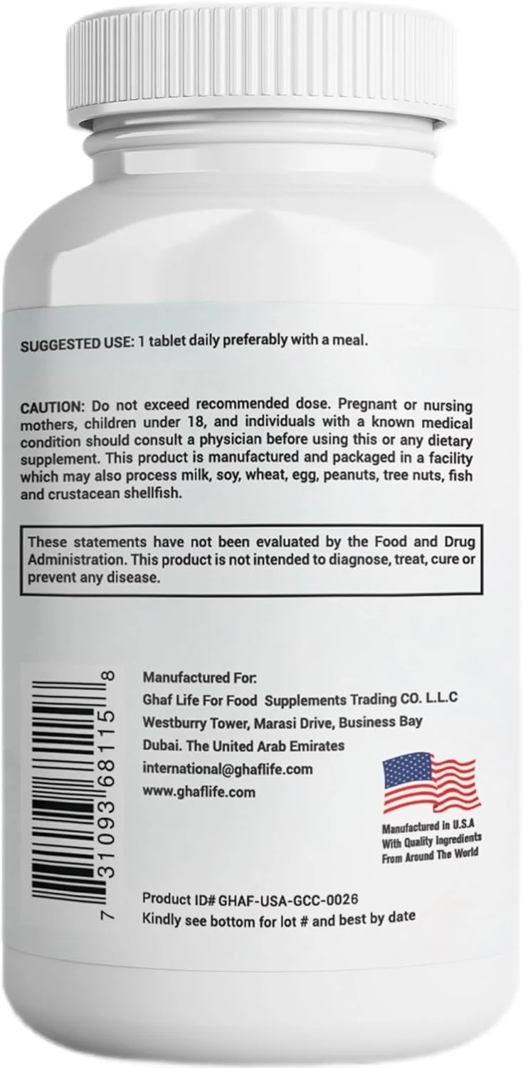 قرص زینک 50 میلی گرم GHAF (وگان) - مکمل زینک با جذب بالا برای حمایت از رشد، عملکرد سیستم ایمنی و سلامت باروری - 30 عدد قرص زینک 50 میلی گرم GHAF (وگان) - مکمل زینک با جذب بالا برای حمایت از رشد، عملکرد سیستم ایمنی و سلامت باروری - 30 عدد