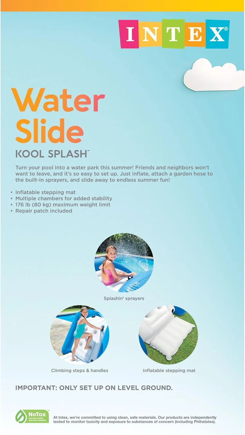 سرسره آبی بادی اینتکس مدل 58849، ابعاد 123.4 x 70.3 x 144.8 سانتی متر سرسره آبی بادی اینتکس مدل 58849، ابعاد 123.4 x 70.3 x 144.8 سانتی متر