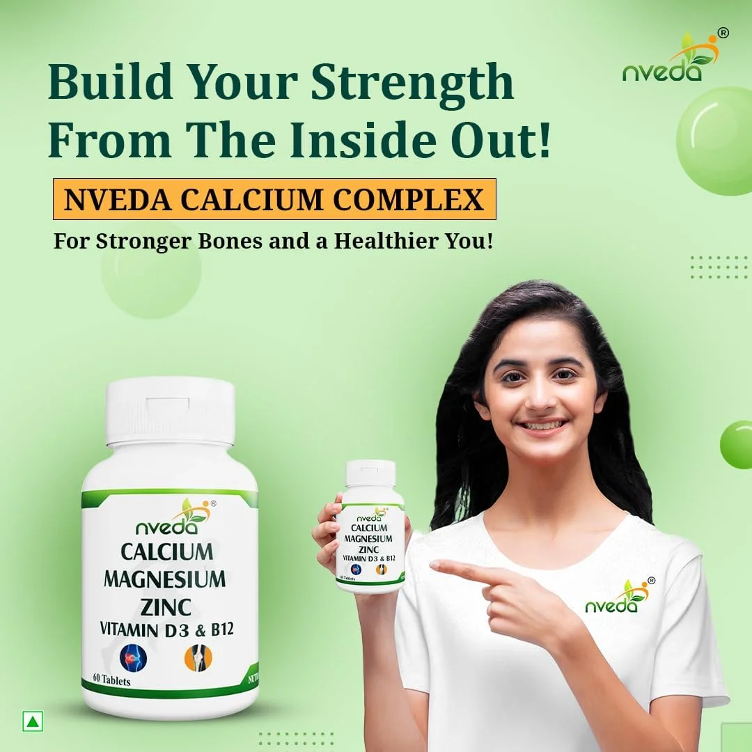 مکمل کلسیم نویدا 1000 میلی گرم با ویتامین D3، منیزیم، روی و ویتامین B12 برای مردان و زنان/برای حمایت از ایمنی، استخوان و مفاصل - 60 قرص مکمل کلسیم نویدا 1000 میلی گرم با ویتامین D3، منیزیم، روی و ویتامین B12 برای مردان و زنان/برای حمایت از ایمنی، استخوان و مفاصل - 60 قرص