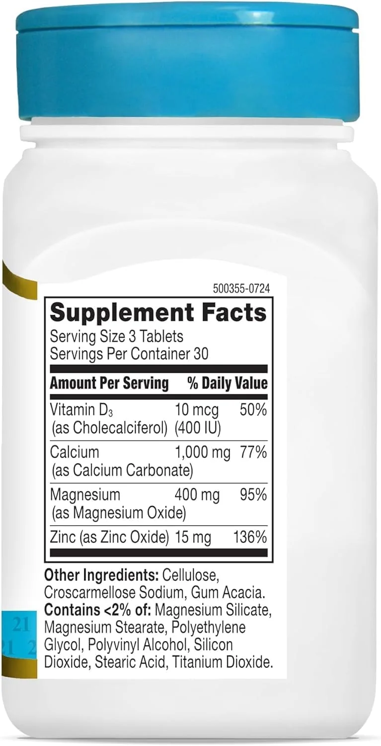 21st Century Cal Mag Zinc + D 90 Tabs 21st Century Cal Mag Zinc + D 90 Tabs