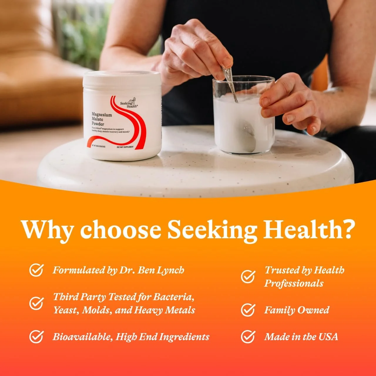 پودر منیزیم مالات Seeking Health، مکمل دی منیزیم مالات 500 میلی گرمی برای حمایت از خواب و تعادل خلق و خو، منیزیم کلاته با جذب بالا، وگان و گیاهی (100 سروینگ)