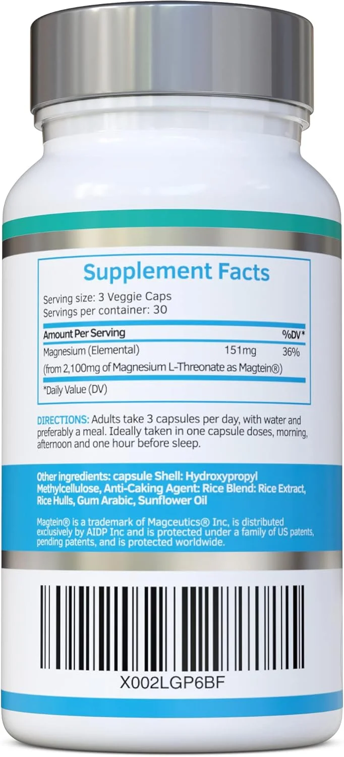 منیزیم ال-ترئونات 2100 میلی گرم دوز روزانه - تامین 30 روزه - حاوی 151 میلی گرم منیزیم فعال عنصری - به راحتی جذب می شود - فراهمی زیستی بالا - بدون مواد افزودنی مصنوعی - ساخت انگلستان