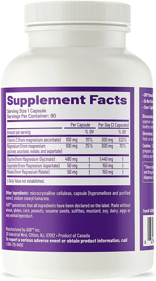 تحقیقات ارتو مولکولی پیشرفته AOR، کمپلکس منیزیم پیشرفته، 90 کپسول گیاهی