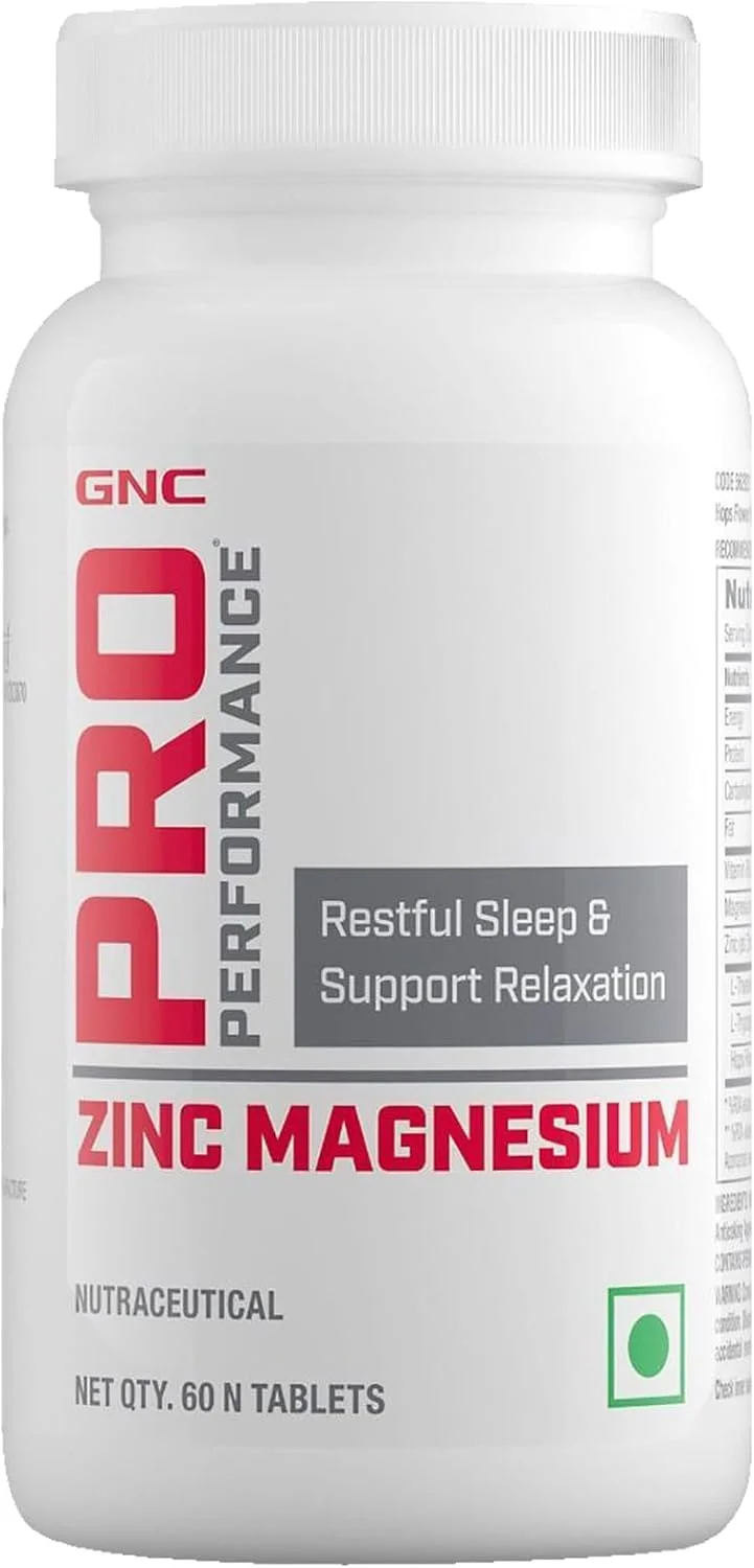 مکمل زینک منیزیم آمینو (ZMA) جی ان سی پرو پرفورمنس - برای خواب آرام و ریلکسیشن - 60 قرص (بسته 1 عددی)