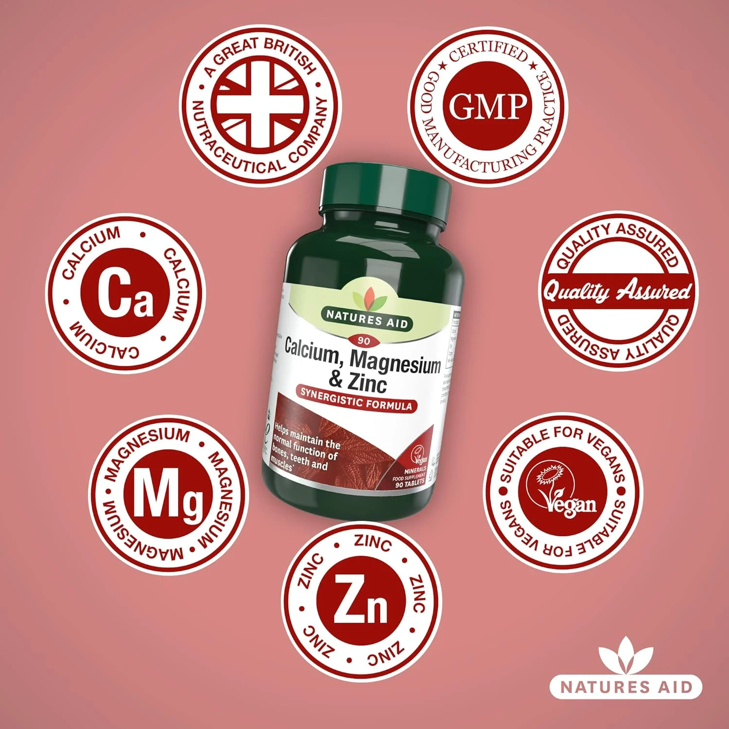 نِیچرز اِید کلسیم، منیزیم + زینک، 90 قرص نِیچرز اِید کلسیم، منیزیم + زینک، 90 قرص