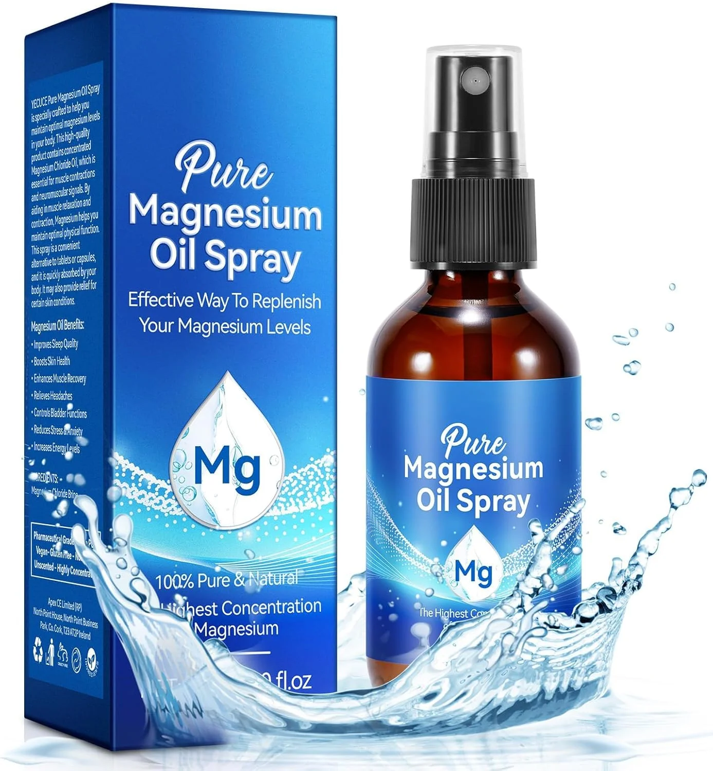 اسپری روغن منیزیم خالص Veximind، اسپری موضعی منیزیم 100% طبیعی برای پاها، اسپری منیزیم برای خواب، ایمن و موثر، 60 میلی لیتر (بسته 1 عددی) اسپری روغن منیزیم خالص Veximind، اسپری موضعی منیزیم 100% طبیعی برای پاها، اسپری منیزیم برای خواب، ایمن و موثر، 60 میلی لیتر (بسته 1 عددی)