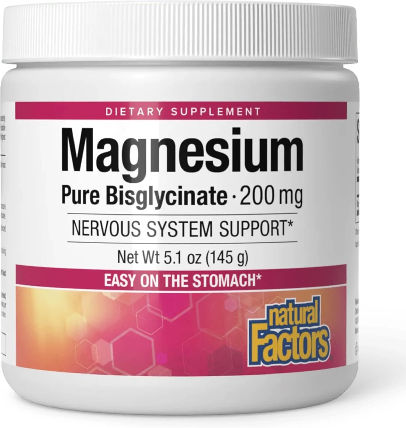 پودر منیزیم بیس گلیسینات خالص Natural Factors، 200 میلی گرم، 120 گرم پودر منیزیم بیس گلیسینات خالص Natural Factors، 200 میلی گرم، 120 گرم