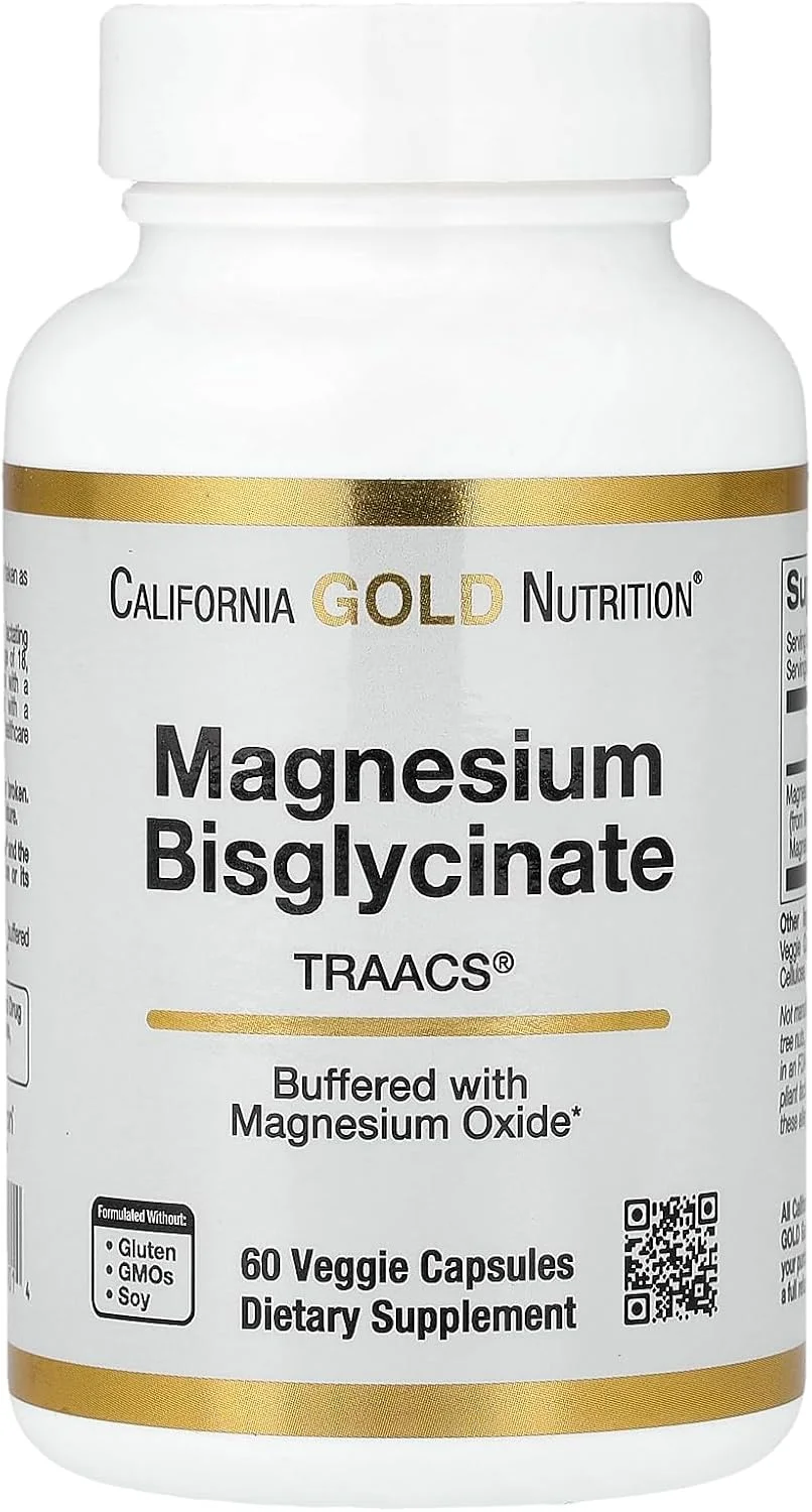 کالیفرنیا گلد نیوتریشن، منیزیم بیس گلیسینات، فرموله شده با TRAACS®، 60 کپسول گیاهی (100 میلی گرم در هر کپسول) کالیفرنیا گلد نیوتریشن، منیزیم بیس گلیسینات، فرموله شده با TRAACS®، 60 کپسول گیاهی (100 میلی گرم در هر کپسول)