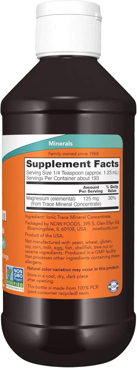 مکمل منیزیم مایع NOW با مواد معدنی کمیاب، پشتیبانی از سیستم عصبی، 237 میلی لیتر مکمل منیزیم مایع NOW با مواد معدنی کمیاب، پشتیبانی از سیستم عصبی، 237 میلی لیتر