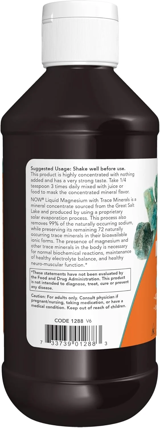 مکمل منیزیم مایع NOW با مواد معدنی کمیاب، پشتیبانی از سیستم عصبی، 237 میلی لیتر مکمل منیزیم مایع NOW با مواد معدنی کمیاب، پشتیبانی از سیستم عصبی، 237 میلی لیتر