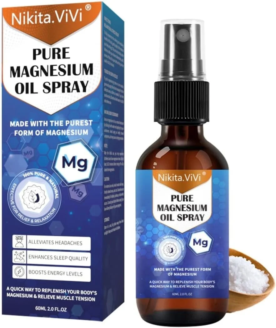اسپری روغن منیزیم پا نیکیتا ویوی 60 میلی لیتر، اسپری روغن منیزیم موضعی خالص و طبیعی برای آبرسانی و آرامش پوست، تسکین عضلات، اسپری روغن منیزیم ارگانیک اسپری روغن منیزیم پا نیکیتا ویوی 60 میلی لیتر، اسپری روغن منیزیم موضعی خالص و طبیعی برای آبرسانی و آرامش پوست، تسکین عضلات، اسپری روغن منیزیم ارگانیک