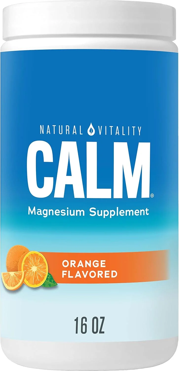 مکمل سیترات منیزیم شماره 1 پرفروش Natural Vitality Calm، پودر مخلوط نوشیدنی مکمل منیزیم ضد استرس - طعم پرتقال، وگان، بدون گلوتن و غیر GMO (بسته بندی ممکن است متفاوت باشد)، 453 گرم، 113 سروینگ