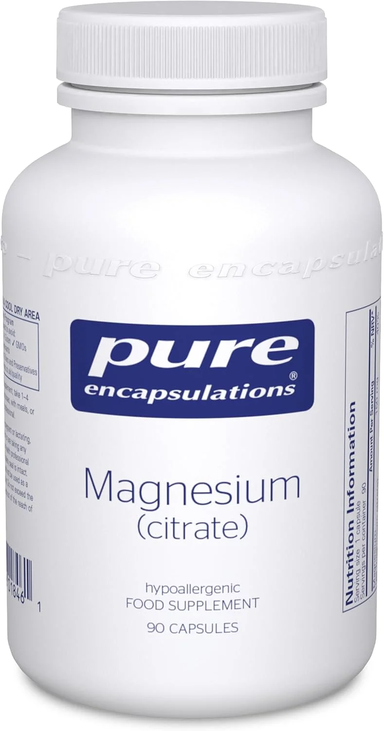 Pure Encapsulations منیزیم (سیترات) 150 میلی گرم - منیزیم کلات با قابلیت جذب بالا - 90 کپسول