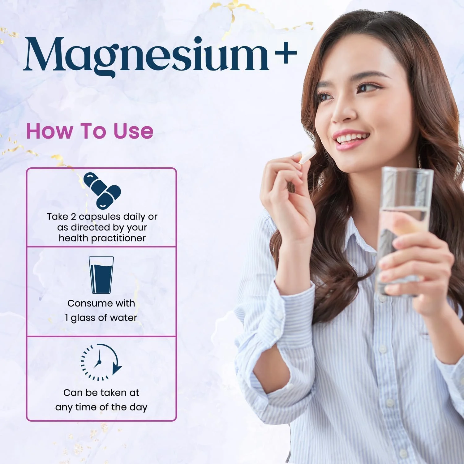 والئو منیزیم با ویتامین B6 - مکمل منیزیم با جذب بالا برای ریکاوری عضلات، استحکام استخوان، سلامت اعصاب و قلب | 56 کپسول | 2 برابر جذب بهتر